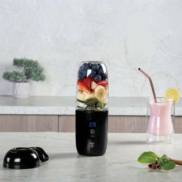 Image du produit BerlingerHaus To-Go Mixer avec USB, noir-rosé-or, 120-130 W (130 W)