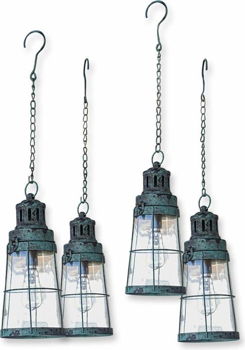 Image du produit Loberon LED-Laterne 4er Set Ligrette antikgrau (H, 12 cm, 4 x)