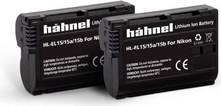 Produktbild Hähnel HL-EL15HPa/b, 2er Kamera-Akku ersetzt Original-Akku EN-EL15 7 V 1650 mAh (Kamera Akku)