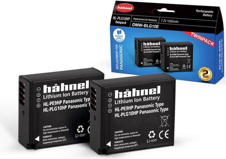 Produktbild Hähnel HL-PLG10, 2er Kamera-Akku ersetzt Original-Akku DMW-BLG10E 7.2 V 1000 mAh (Kamera Akku)