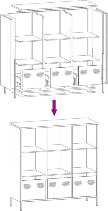 Actual product image VidaXL Highboard (101.5 x 39 x 103.5 cm)