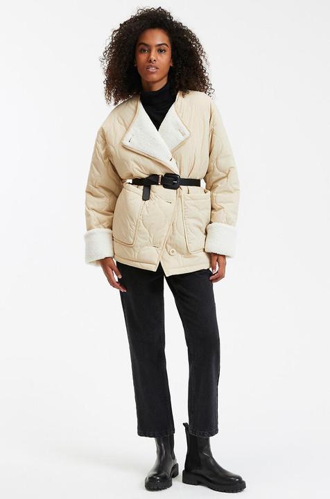 Produktbild La Redoute Collections Halblange Steppjacke mit rundem Ausschnitt (XS)