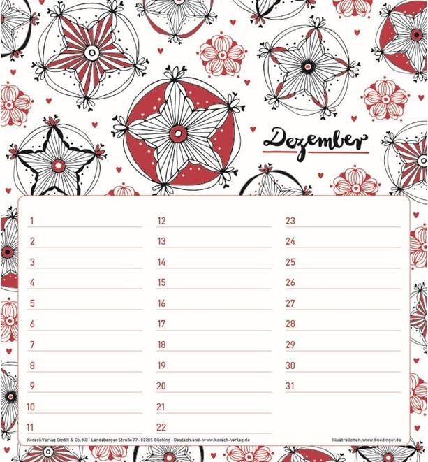 Produktbild Geburtstagskalender HAPPY NEW YEAR 22x24 (22 x 24 cm)