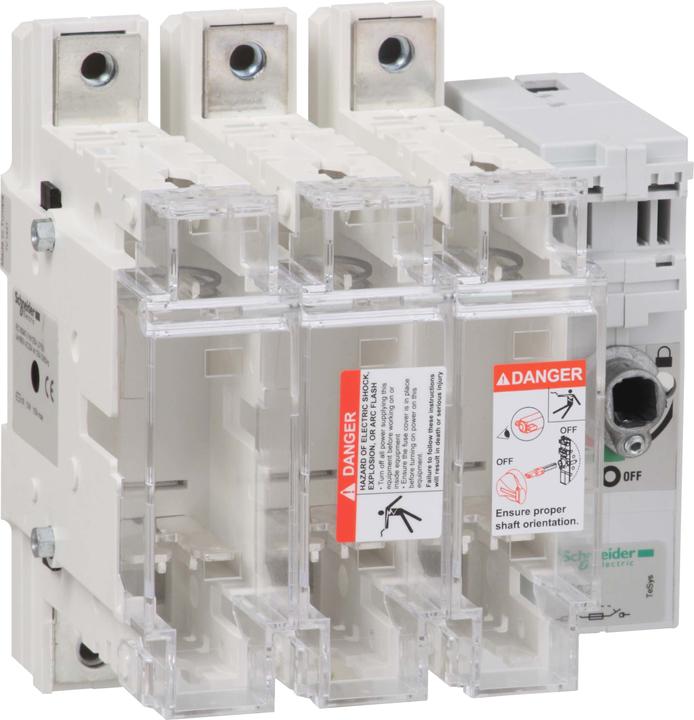 Produktbild Schneider Electric GS2KK3 m. Sicherungen TeSys GS2K 3p 125A DIN 00 Lasttrennschalter