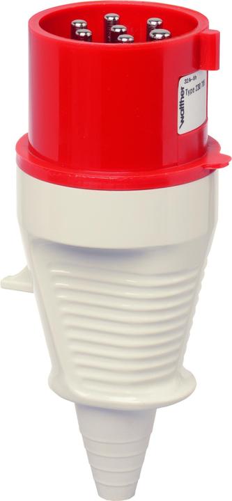 Actual product image Walther Werke WAL 230706 Plug 32A CEEtyp 400V 6h red 7pol.IP44 (IEC 60309)