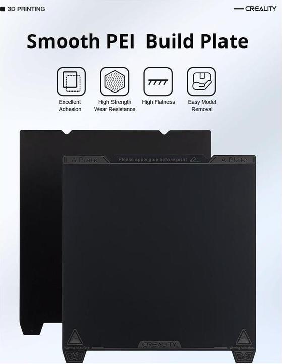 Actual product image Creality Printing Platform K1 Fine PEI Building Plate 235 x 235 mm (Printing bed)