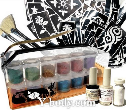 Actual product image Ybody Glitter Tattoo Set | Pro 100