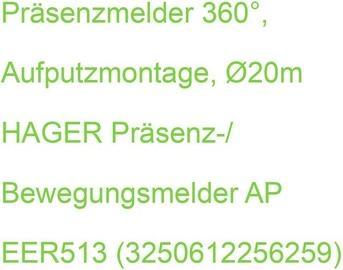Actual product image Hager PRESENCE DETECTOR 360° SURFACE-MOUNTED. (EER513) (5 m)