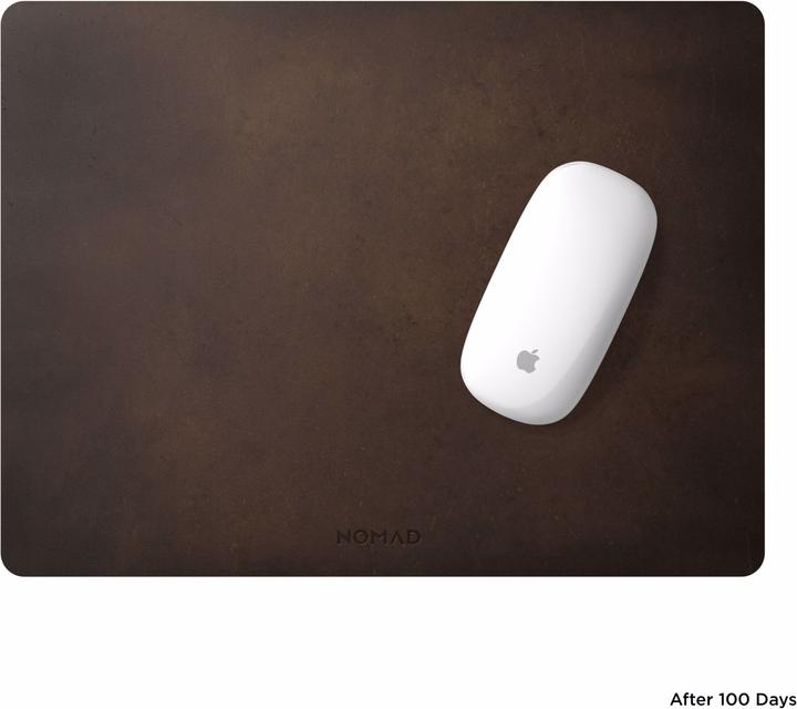Actual product image Nomad Mouse Pad Rustic Brown Leather 16-Inch