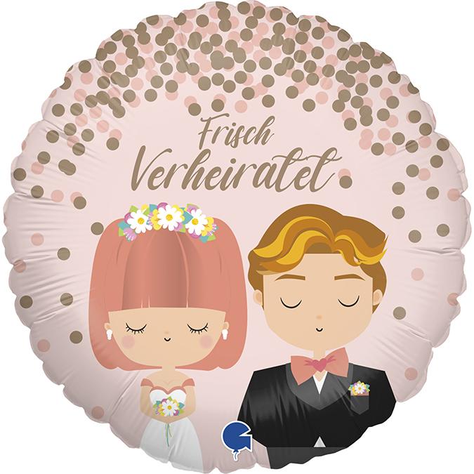 Produktbild Karaloon Folienballon "Braut und Bräutigam" 46 cm ohne Füllung (1 x)