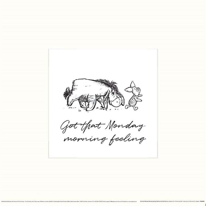 Immagine prodotto Winnie the Pooh Stampato Quel sentimento del lunedì mattina (30 x 30 cm)