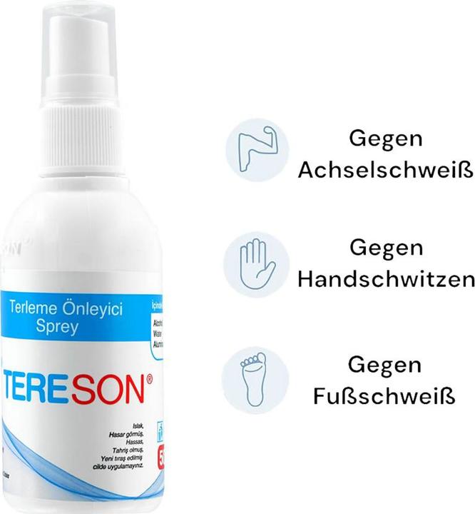 Produktbild Tereson Antitranspirant Spray 50 ml, stark gegen Schwitzen an Achseln und Händen (Spray, Crème, 50 ml)
