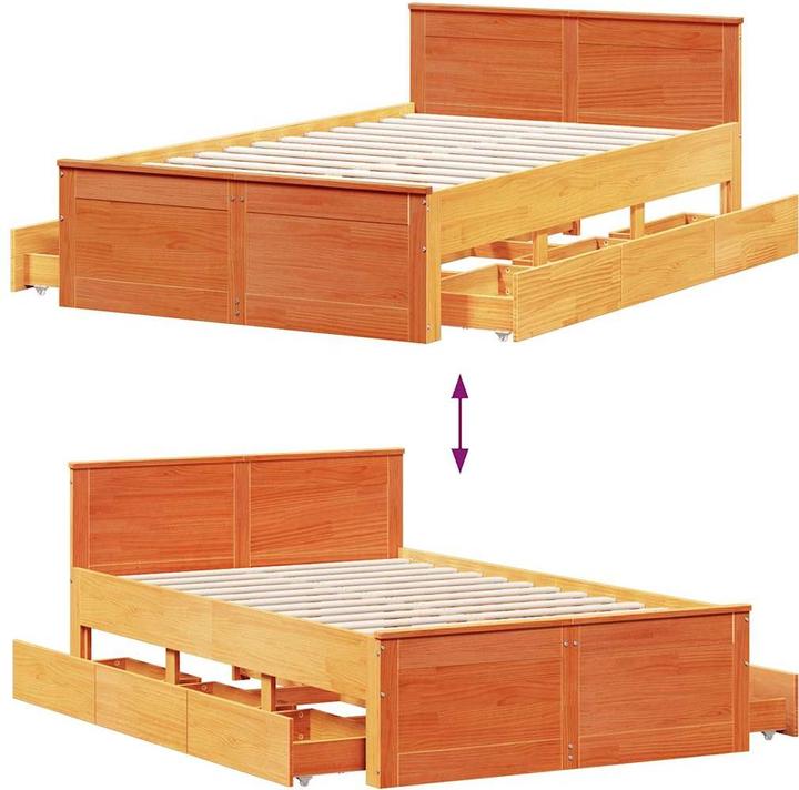Image du produit VidaXL Lit sans matelas avec tête de lit (135 x 190 cm)