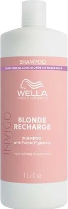 Actual product image Wella Invigo Blonde Recharge Shampoo 1000ml (1000 ml, Liquid shampoo)