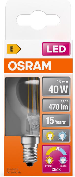 Actual product image Osram LEDSCLP40 ACT/REL 827/840FILE14 4X1OSRAM (E14, 4 W, 470 lm, 4 x, E)