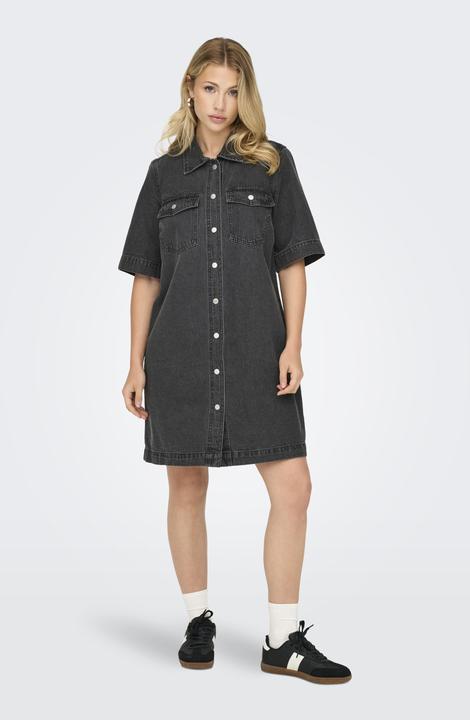 Image du produit Only Coupe normale Col chemise Robe courte Robe en jean (S)