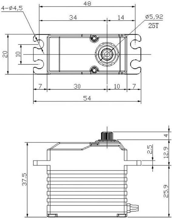 Immagine prodotto TSP Racing Servo T81 BHMW 45 Kg Impermeabile IP67 Standard