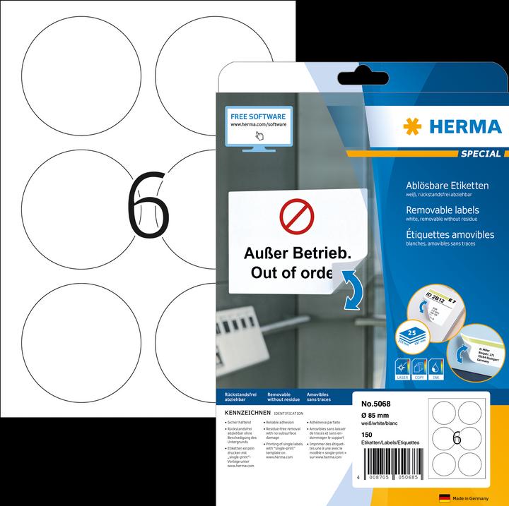 Image du produit HERMA Étiquettes détachables A4