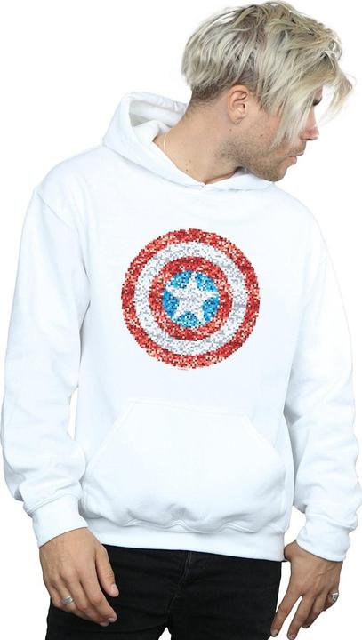 Produktbild Captain America Pixelated Shield Kapuzenpullover (4XL)