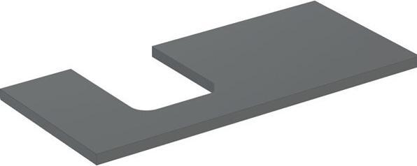 Geberit ONE Waschtischplatte, Ausschnitt links, für Aufsatzwaschtisch Schalenform, 105x3x47cm, 505.