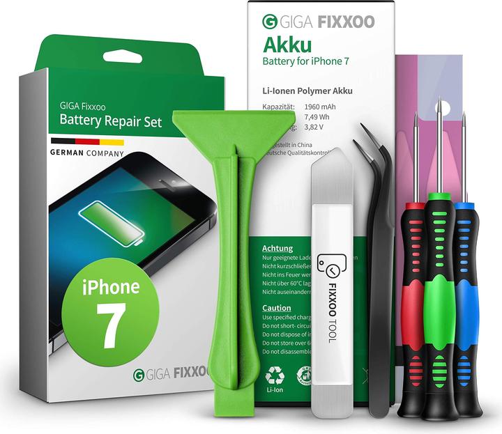 Immagine prodotto Giga Fixxoo Kit di riparazione batteria iPhone 7 (Accumulatore di carica elettrica, iPhone 7)