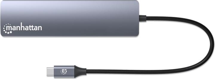 Actual product image Manhattan 6-in-1 4K USB-C docking station 1xHDMI 3xUSB 5 Gb/s (USB-C, 6 Ports)