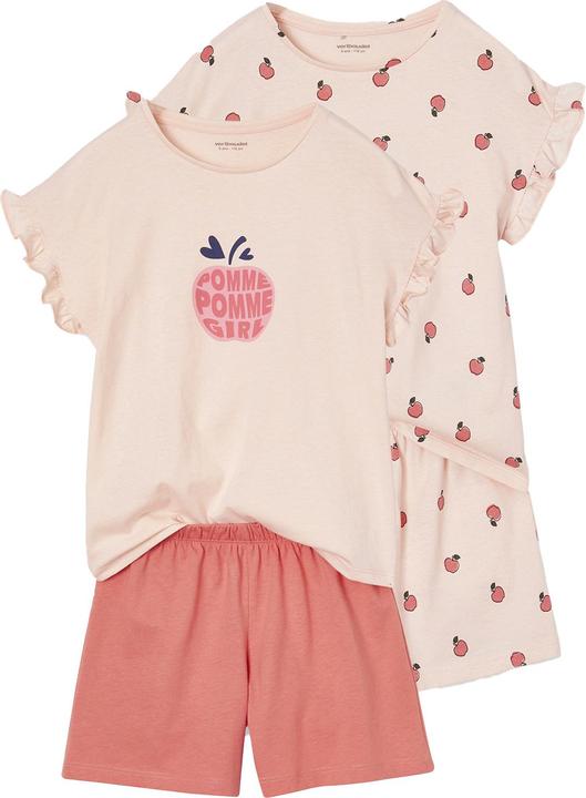 Actual product image Vertbaudet 2er-Pack Mädchen Sommer-Schlafanzüge APFEL mit Recycling-Baumwolle (110)