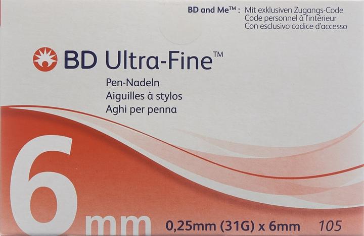 Produktbild BD Pen Nadel 31G 0.25x6mm (Pen Nadeln + Einmalkanülen)