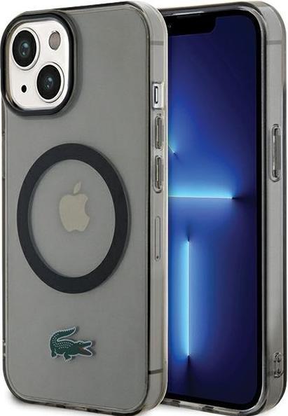 Actual product image Lacoste LCHMP15SULOK iPhone 15 6.1" czarny/black hardcase Transparent MagSafe (Apple iPhone 15)