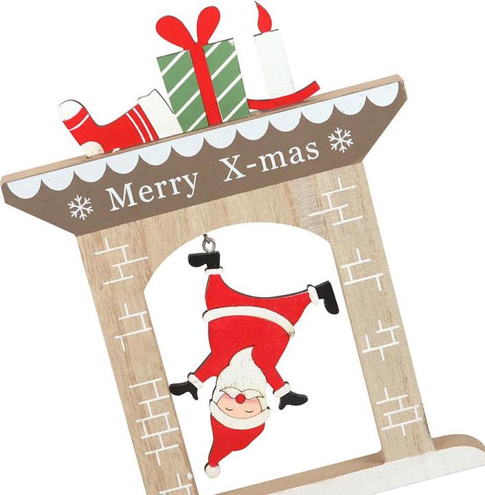 Actual product image Something Different Falling Santa Wooden Christmas Ornament