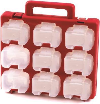 Produktbild Rs Pro Kleinteilebox, Kunststoff Rot, Weiss, 18 Fäc