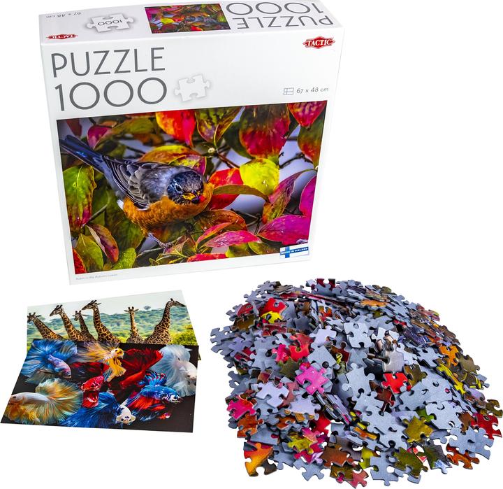 Produktbild Tactic Puzzle 1000 Rotkehlchen im Herbstlaub (1000 Teile)