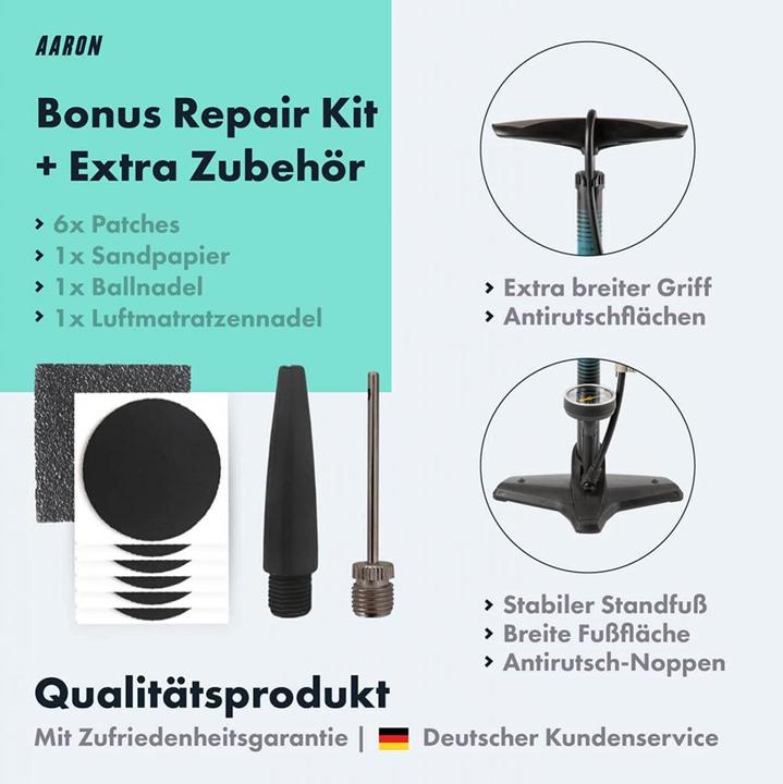 Actual product image Aaron Sport One with pressure gauge