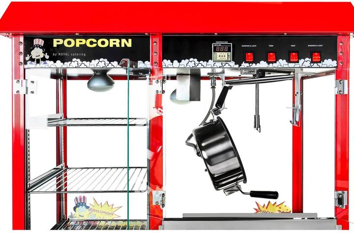 Actual product image Royal Catering Popcorn machine - heated storage - red
