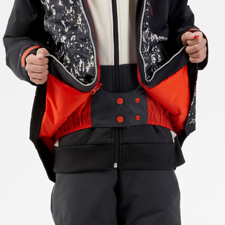 Produktbild Wedze Snowboardjacke Kinder - SNB 500 Camouflage schwarz (128)