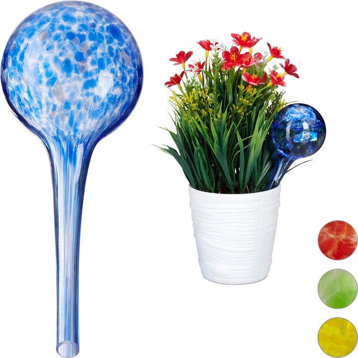 Relaxdays Globe d'arrosage lot de 2, couleur (Boules d'arrosage)