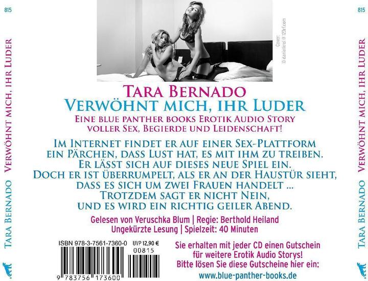 Produktbild Bernado:Verwöhnt mich, ihr Luder Erot (Tara Bernado, Deutsch)