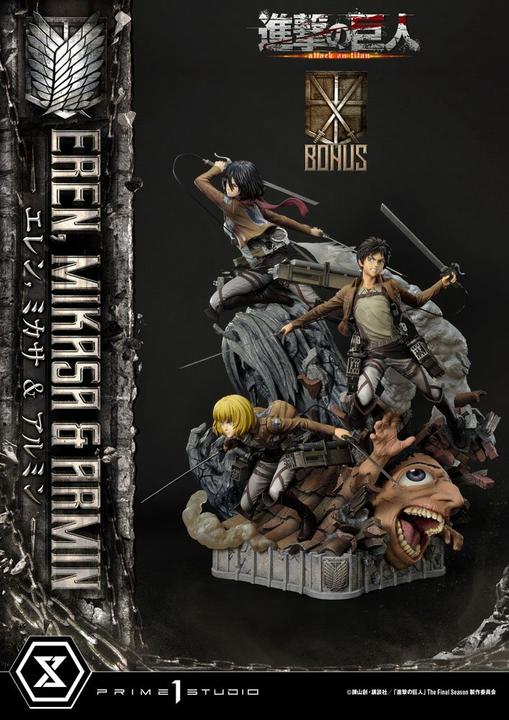 Produktbild Prime 1 Studio Attack on Titan Ultimate Premium Masterline Statue Eren, Mikasa, & Armin Deluxe Bonus Version 72 cm