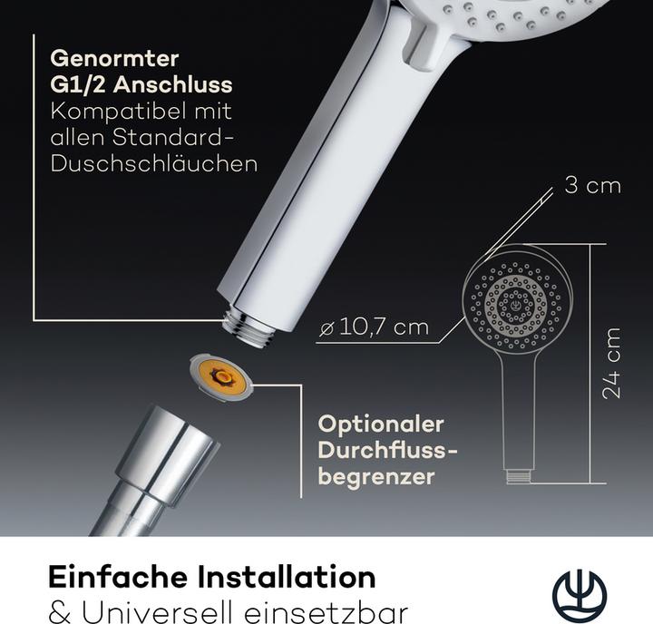 Actual product image Kludi X1 Shower set (3 Beam types, 15 l/min)