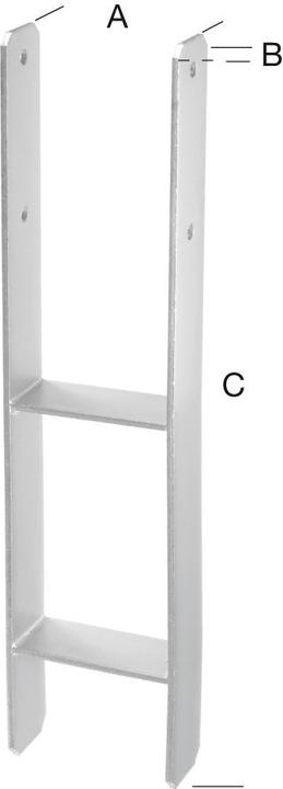 Immagine prodotto Magni Formato 4053569231213 - supporto per montante h tZn 91 spessore 6,0 mm CE