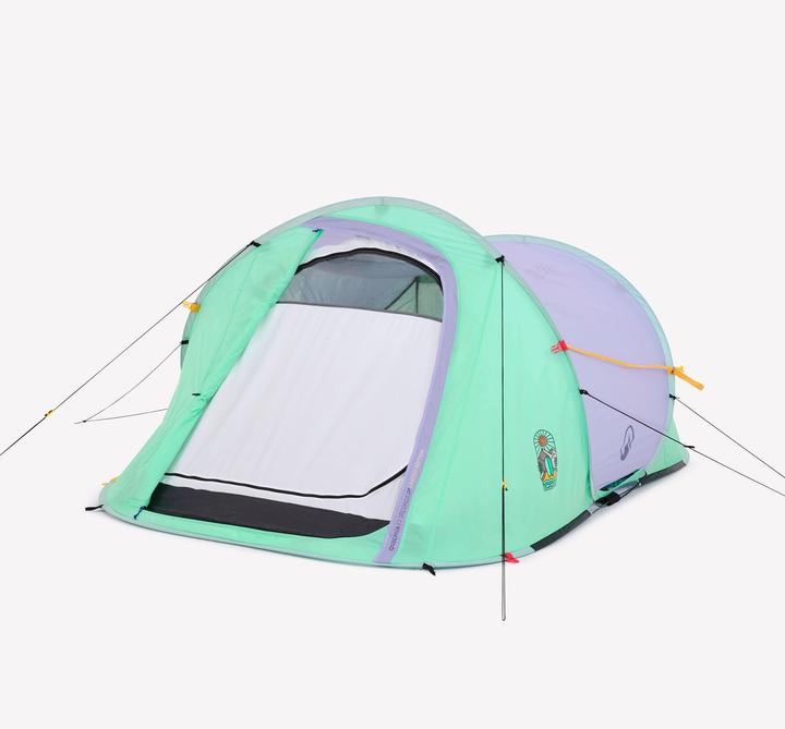 Produktbild Quechua Faltzelt - 2 Seconds für 2 Personen Limited Edition 20 Jahre Summer blau (Wurfzelt, 2.90 kg, 2 Personen)