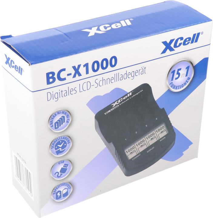 Produktbild XCell Schnell-Ladegerät BC-X1000 Digital LCD (2 Stk., AA, AAA, Ladegerät ohne Akku)