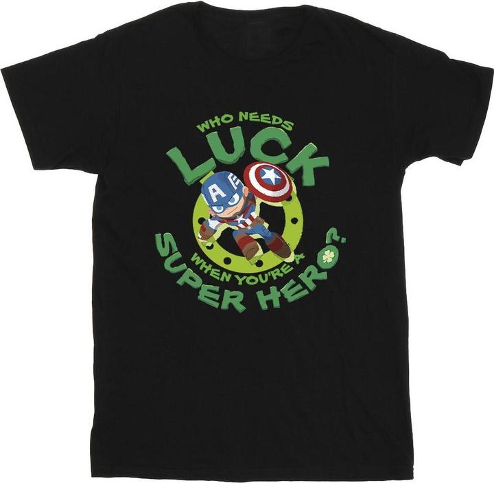 St Patrick's Day Captain America Luck TShirt (M)