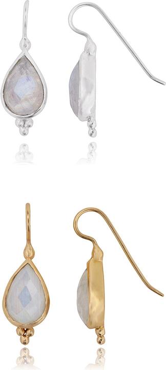 Leyda Ohrhänger Tropfen (vergoldet 750 / 18 K Gold, Silber 925, Stein)