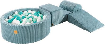 Image du produit Meowbaby Set de jeu esthétique en mousse 3 éléments avec fosse à balles 90x30cm avec 200 balles Certifié