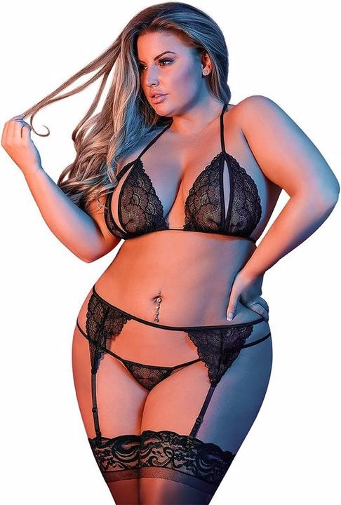 Immagine prodotto Magic Silk Reggiseno, giarrettiera e set G Peek-a-Boo (XL)