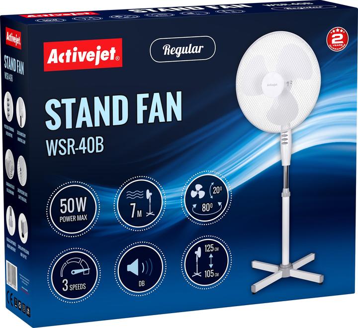 Immagine prodotto Activejet Regolare WSR-40B il ventilatore da pavimento