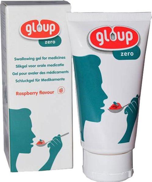Immagine prodotto Gloup Schluck Gel für Medikamente Zero mit Himbeer-Aroma (1 x, 75 ml, 106 g)