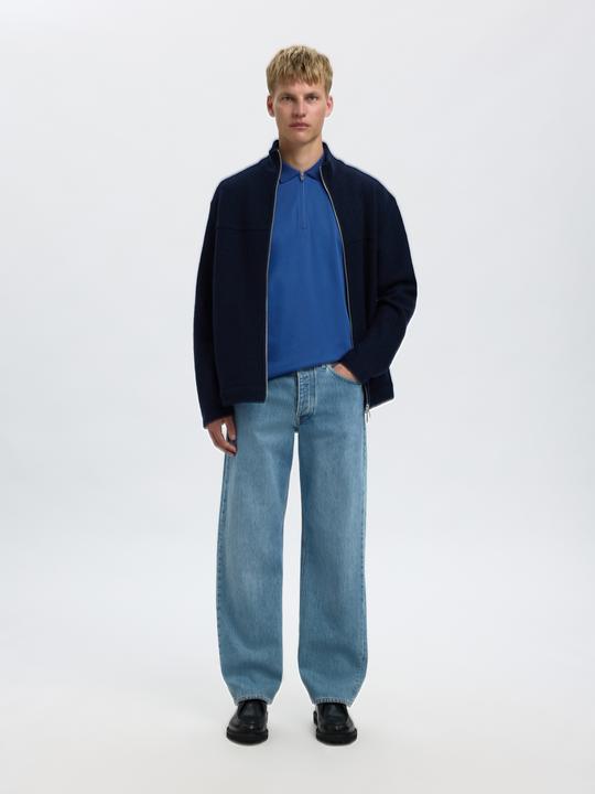 Actual product image Selected Homme Slhfave Zip Ss Polo Noos (S)