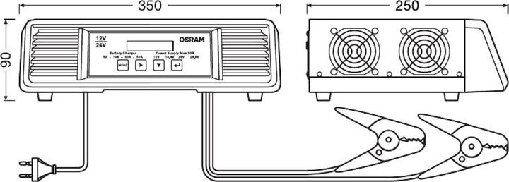Immagine prodotto Osram BATTERYcharge PRO Caricabatteria (12V, 24V, 50 A)